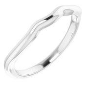 14K White Band for 9x7 mm Emerald Ring