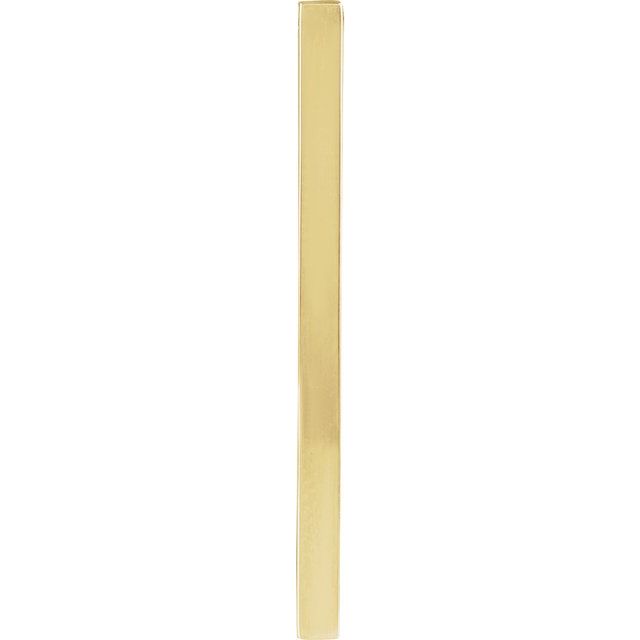 14K Yellow Engravable Four-Sided Bar Pendant