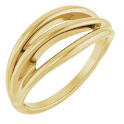 14K Yellow Negative Space Ring