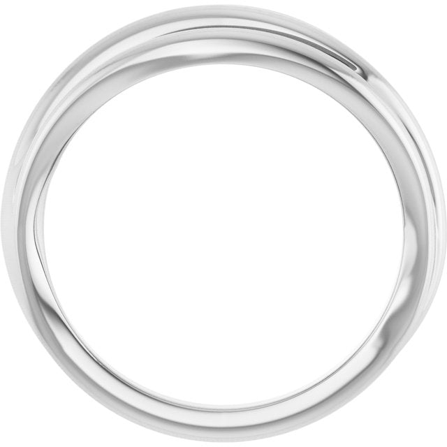 14K White Negative Space Ring