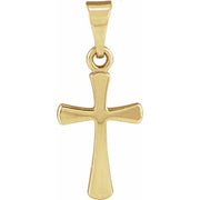 14k Yellow Cross Pendant