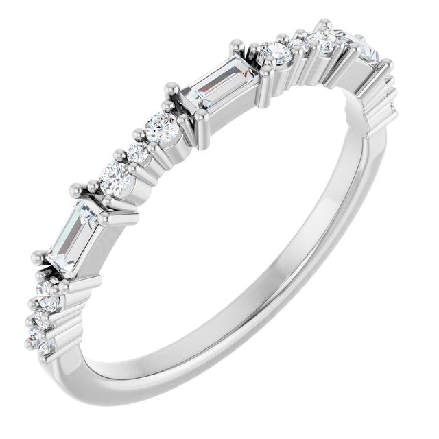 14K White 1/4 CTW Natural Diamond Anniversary Band
