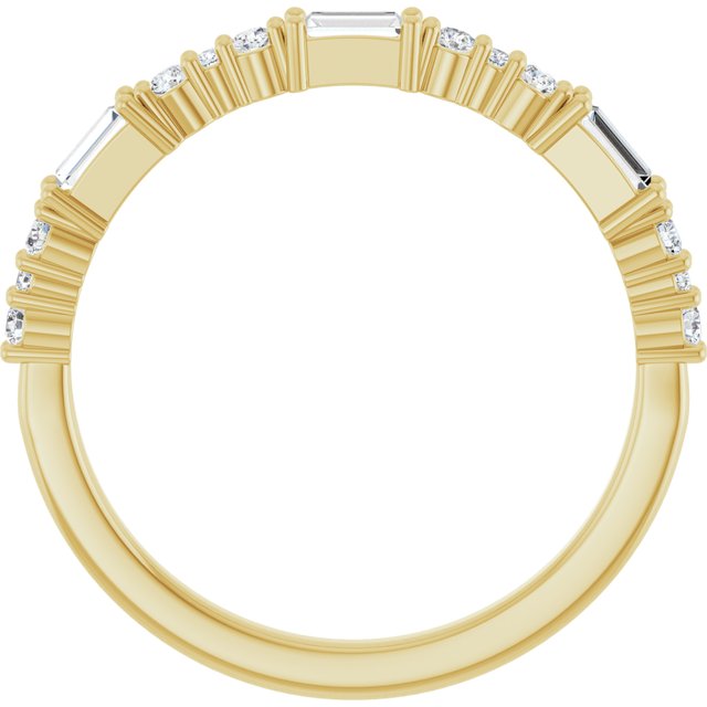 14K Yellow 1/4 CTW Natural Diamond Anniversary Band