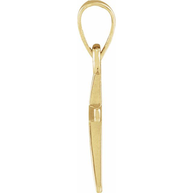 14k Yellow Cross Pendant