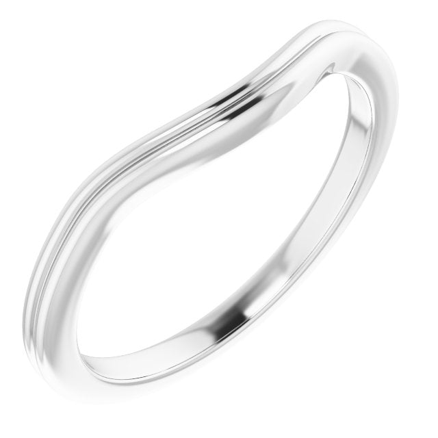 14K White Band for 6 mm Round Ring