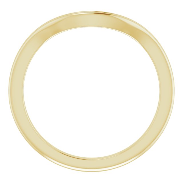 14k Yellow Band For 9x7 Mm Oval Ring