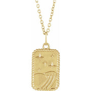 14K Yellow Galaxy 16-18' Necklace