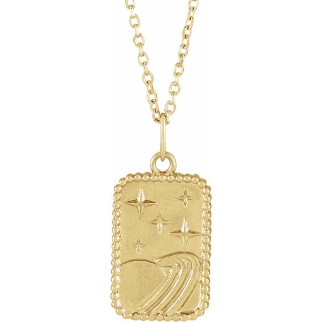 14K Yellow Galaxy 16-18' Necklace