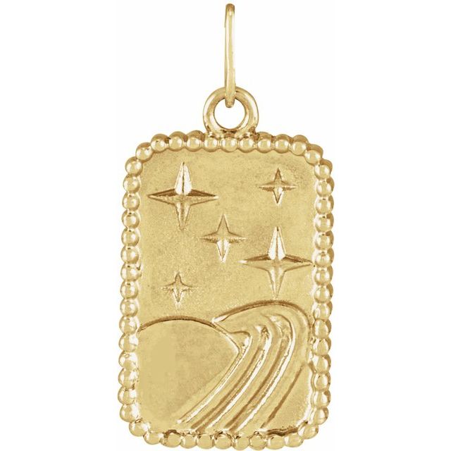 14K Yellow Galaxy Pendant