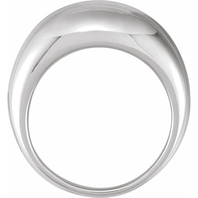 Sterling Silver 14 mm Dome Ring