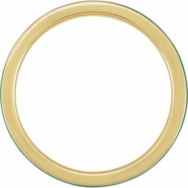 14K Yellow Green Enamel Stackable Ring
