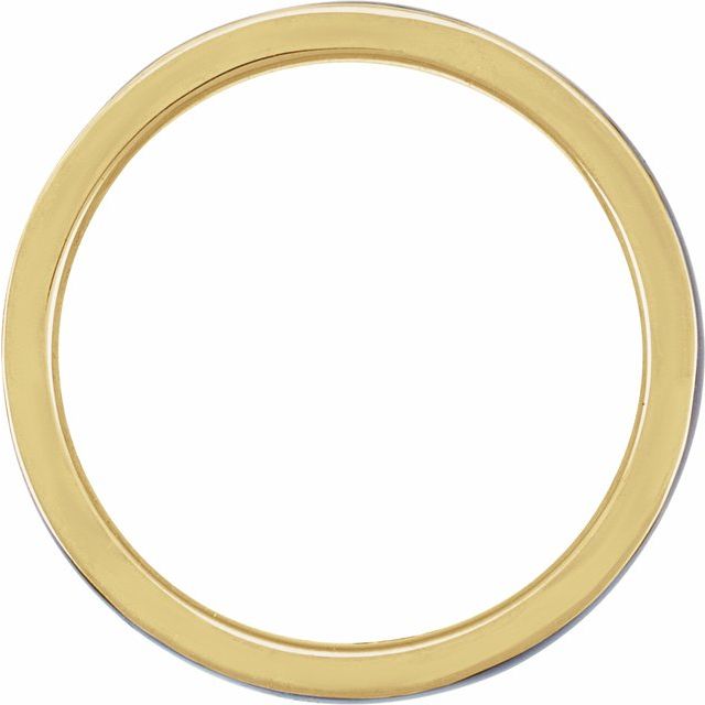 14K Yellow Blue Enamel Stackable Ring