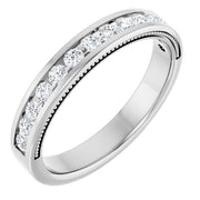 14K White 3/8 CTW Natural Diamond Channel-Set Anniversary Band