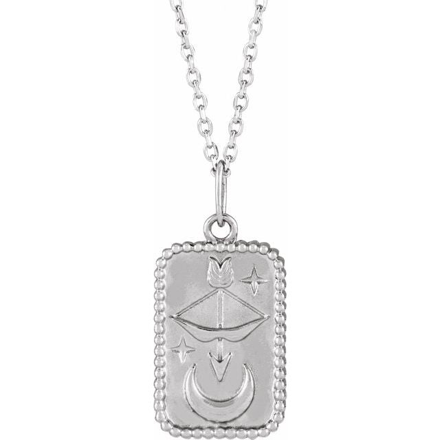 Sterling Silver Bow and Arrow 16-18' Necklace