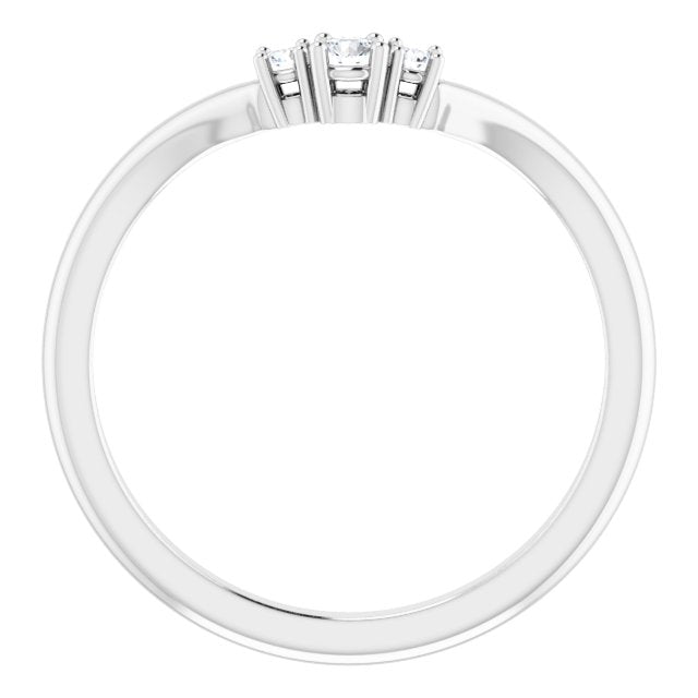 14K White 1/10 CTW Natural Diamond Matching Band