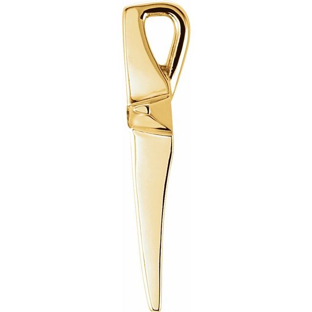 14K Yellow .025 CTW Natural Diamond Cross Pendant