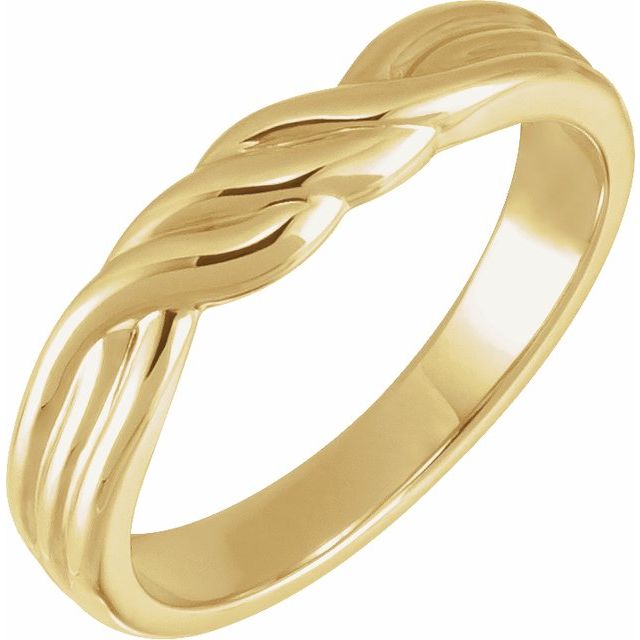 14K Yellow Twisted Band