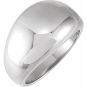 Sterling Silver 12 mm Dome Ring