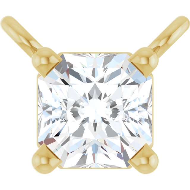 14K Yellow 1/4 CT Lab-Grown Diamond Necklace Center