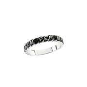 14K White 'To Jesus Through Mary' Total Consecration Ring
