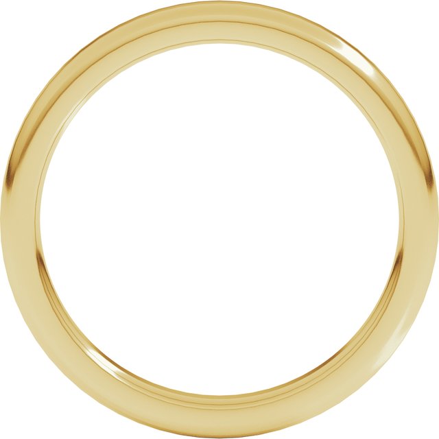 14K Yellow 3 mm Round Edge Heavy Band Size 4.5