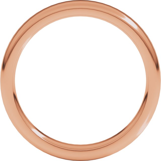14K Rose 4 mm Round Edge Heavy Band Size 5.5