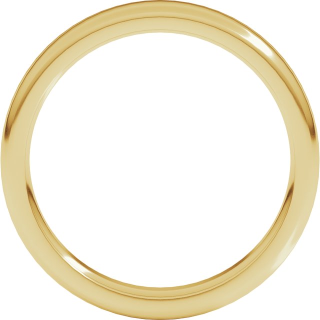 14K Yellow 4 mm Round Edge Heavy Band Size 5