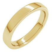 14K Yellow 4 mm Round Edge Heavy Band Size 5