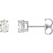 14K White 1/2 CTW Natural Diamond Earrings