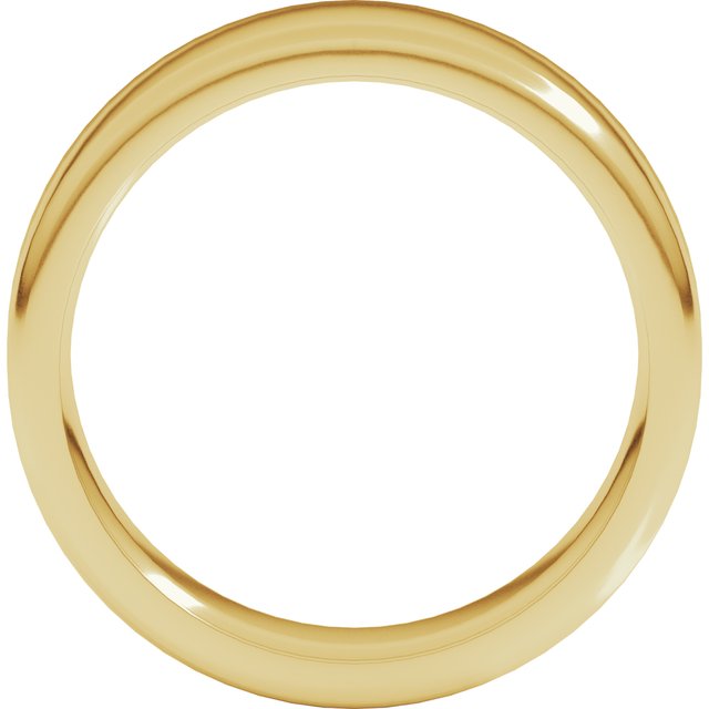 14k Yellow 7 Mm Heavyweight Round-edge Comfort-fit Flat Band Size 10