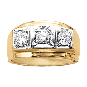 Gents Ring 3 Stone