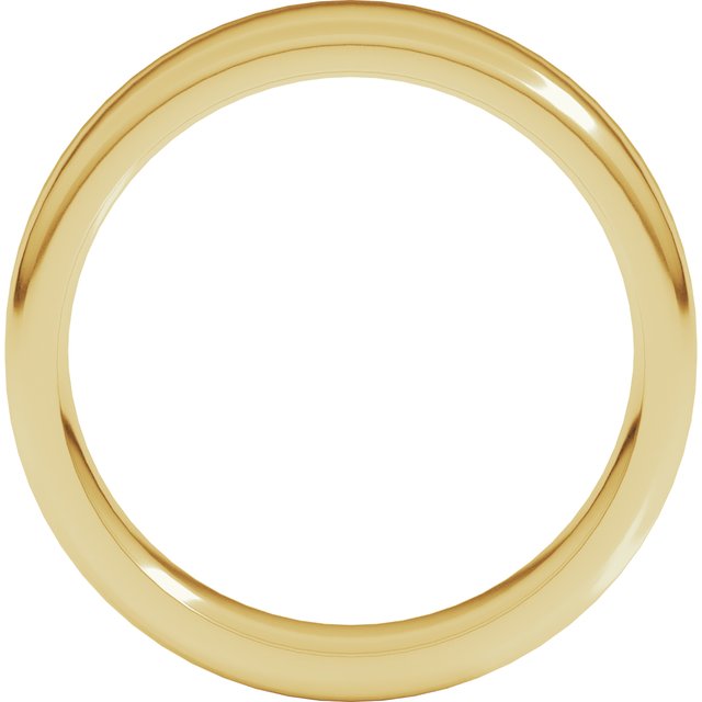 14k Yellow 6 Mm Heavyweight Round-edge Comfort-fit Flat Band Size 9