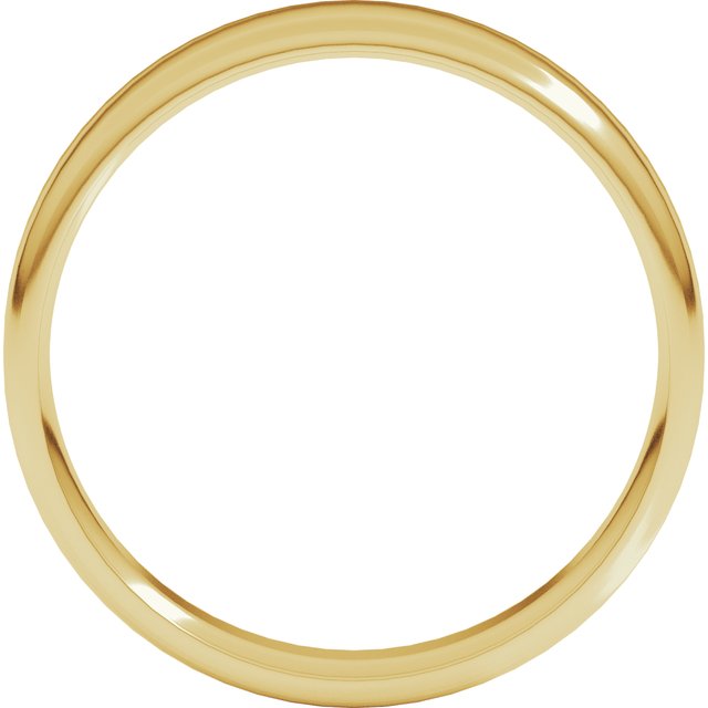 14k Yellow 5 Mm Lightweight Round-edge Comfort-fit Flat Band Size 5.5