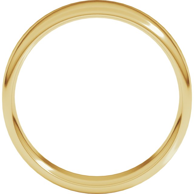 14K Yellow 7 mm Round Edge Light Band Size 9