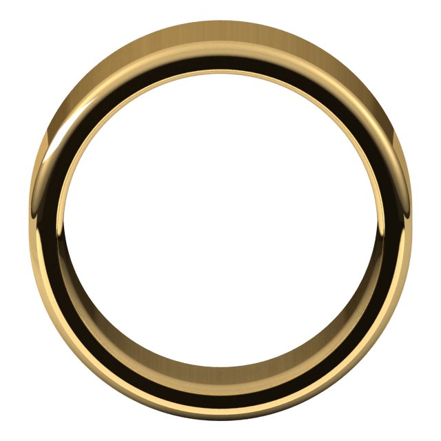 14K Yellow 11 mm Round Edge Heavy Band Size 10