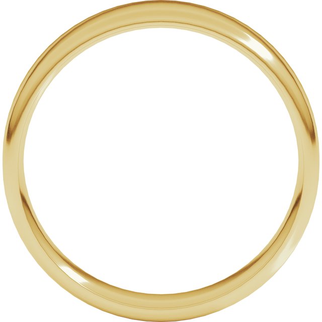 14K Yellow 6 mm Round Edge Light Band Size 13