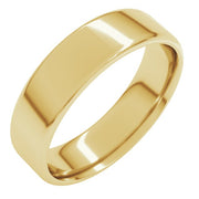 14K Yellow 6 mm Round Edge Light Band Size 13