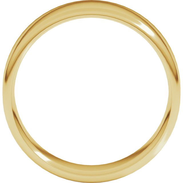 14K Yellow 8 mm Round Edge Light Band Size 10