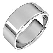 14K White 9 mm Round Edge Light Band Size 9