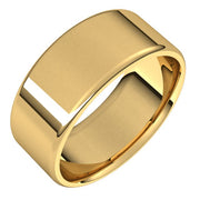 14K Yellow 9 mm Round Edge Light Band Size 10