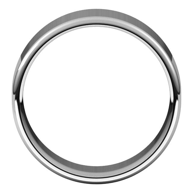 14K White 9 mm Round Edge Light Band Size 9.5