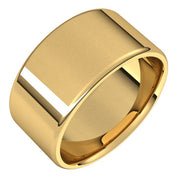 14K Yellow 11 mm Round Edge Light Band Size 10