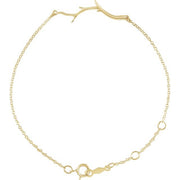 14K Yellow Branch Bar 6 1/2-7 1/2' Bracelet