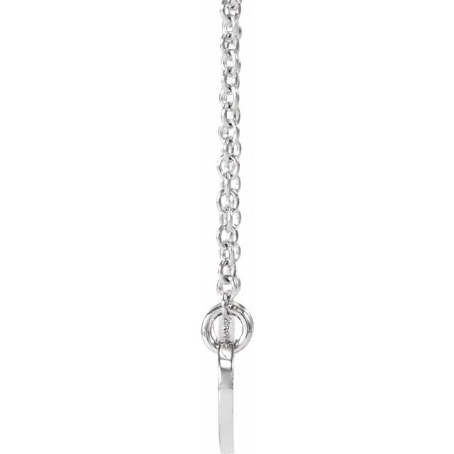 Sterling Silver Engravable Oval 18' Necklace
