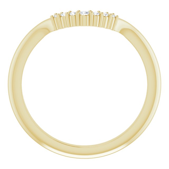 14K Yellow .05 CTW Natural Diamond Matching Band