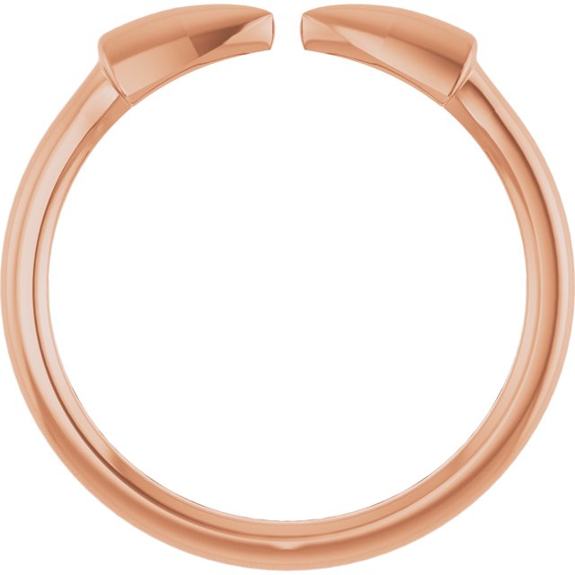 14K Rose Stackable Spike Ring