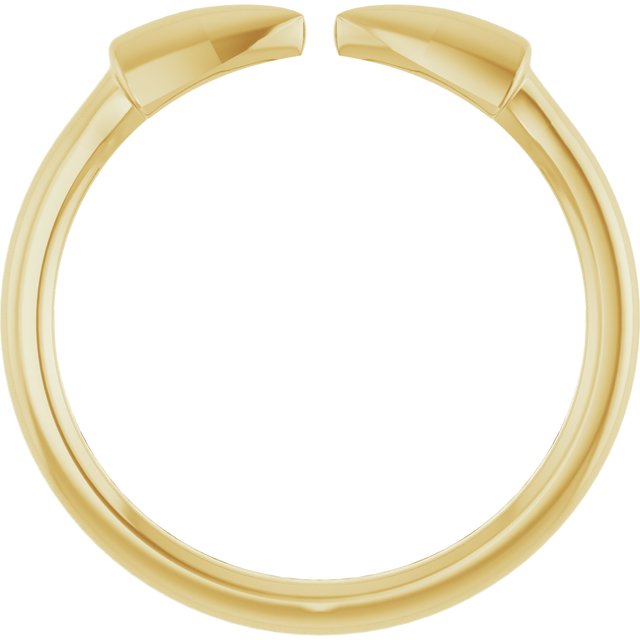 14K Yellow Stackable Spike Ring