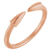 14K Rose Stackable Spike Ring