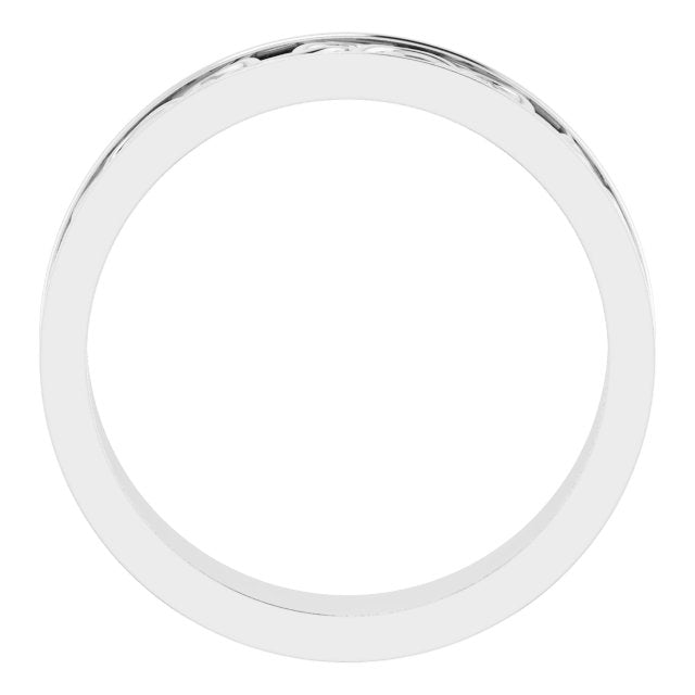 14K White 5 mm Celtic-Inspired Band Size 10