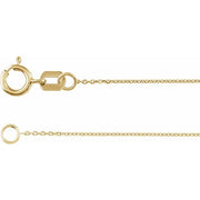 14K Yellow .65 mm Diamond-Cut Cable 7' Chain